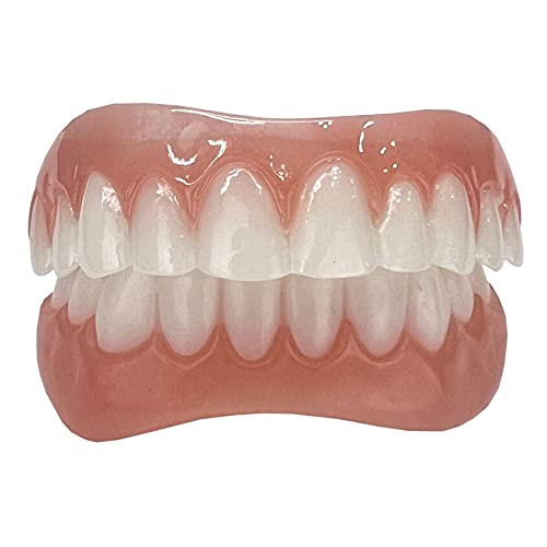 Instant Smile Comfort Fit Flex Teeth Upper and Lower Matching Set Bright White Shade Fix Your Smile at Home Within Minut