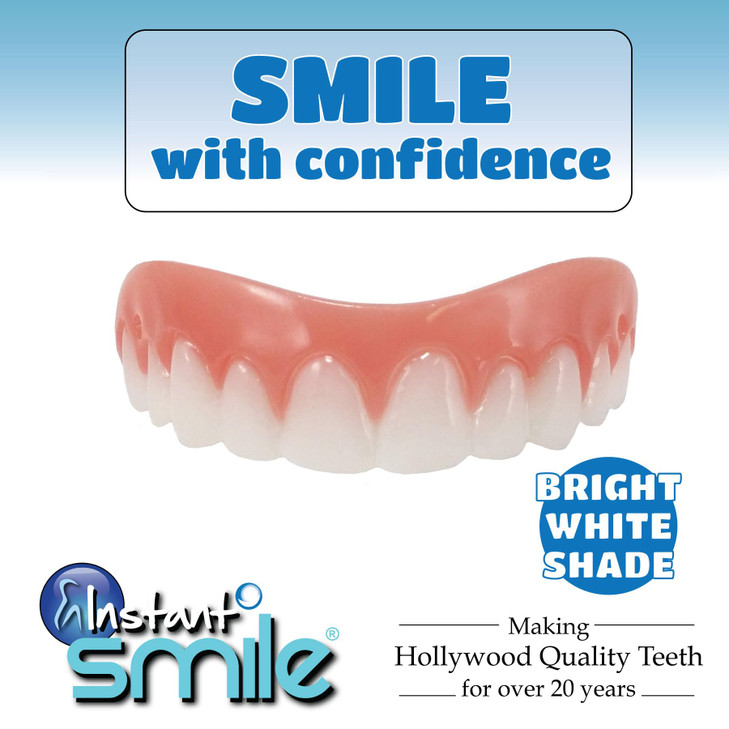 Instant Smile Comfort Fit Flex Bright Shade Upper Veneer Cosmetic Teeth