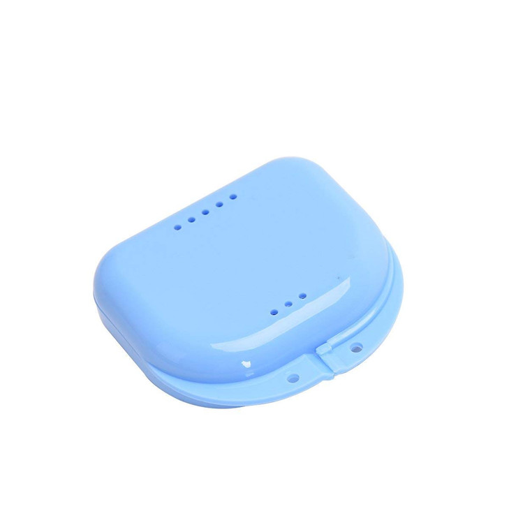 Onwon 6 Pieces Retainer Case Mouth Guard Case Orthodontic Denture Storage Container Carabiner Hook Air Vent Holes Dental