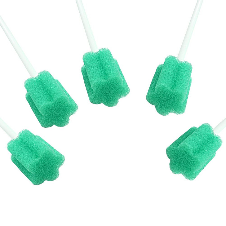MUNKCARE Untreated Disposable Oral Swab Single Use Green 100 counts