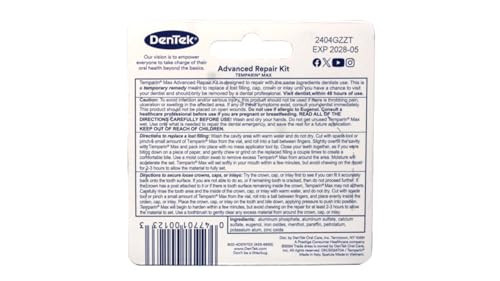 DenTek Temparin Max Advanced Dental Repair Kit 13 Repairs