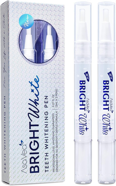 AsaVea Teeth Whitening Pen2 pens More Than 20 Uses Effective Painless No Sensitivity Travel Friendly Easy to Use Beautif