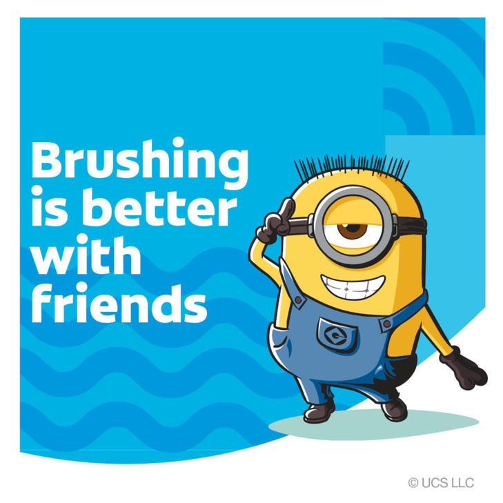 Colgate Minions Extra Soft Toothbrush for Kids with Build In Suction Cup Ages 5 4 Pack