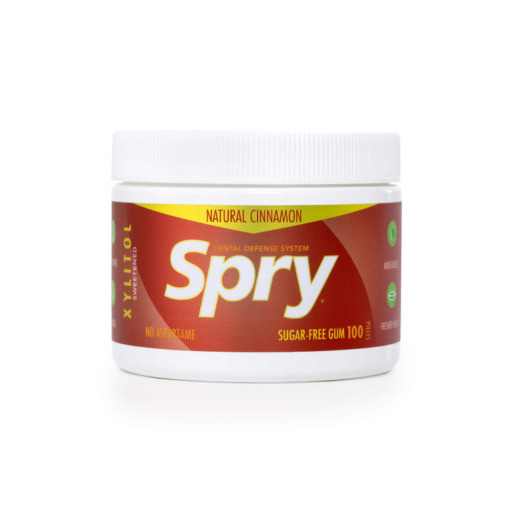 Spry Fresh Natural Xylitol Chewing Gum Dental Defense System - Aspartame-Free, Sugar-Free, Non-GMO, Gluten-Free (Cinnamon, 100 Count - Pack of 1) online at globaldelivered