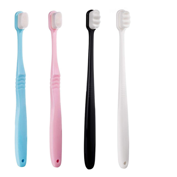 DI QIU REN Extra Soft Toothbrush for Sensitive Gums Manual Toothbrush with 8 Tubes of 10000 Soft Floss Bristle for Gum C