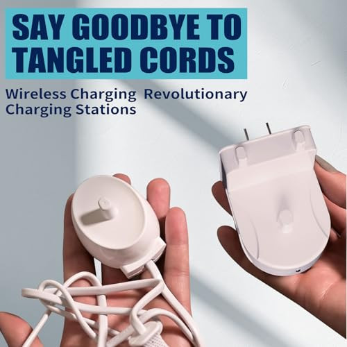 Wireless Electric Toothbrush Wall Charger Compatible with OralB and Braun Models Excluding iO 78910 and Pulsonic Series