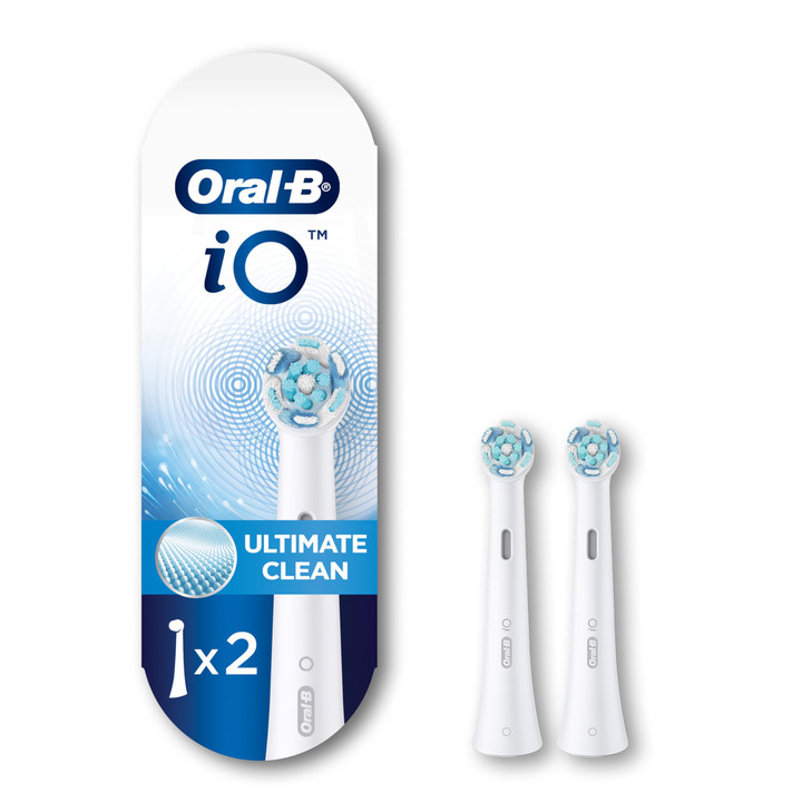 OralB iO Series Ultimate Clean Electric Toothbrush Replacement Brush Heads for an OralB Electric Toothbrush 2 Count Whit
