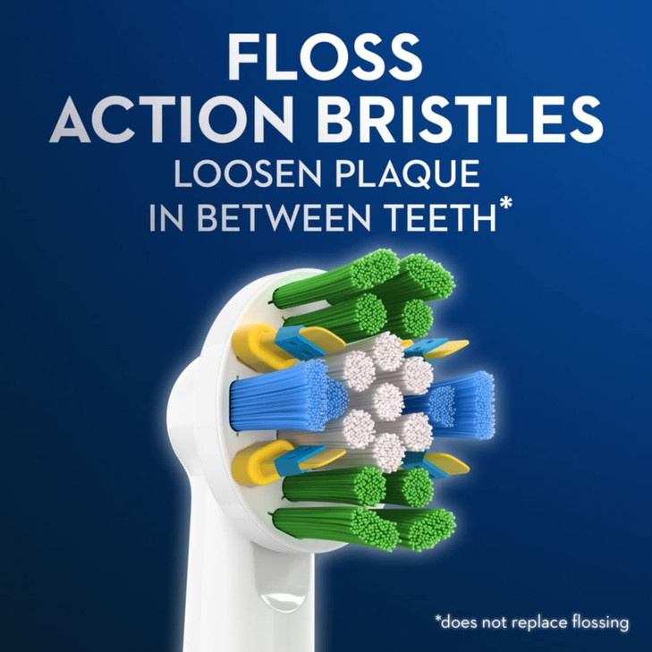 OralB FlossAction Electric Toothbrush Replacement Brush Heads Refill 3ct Black