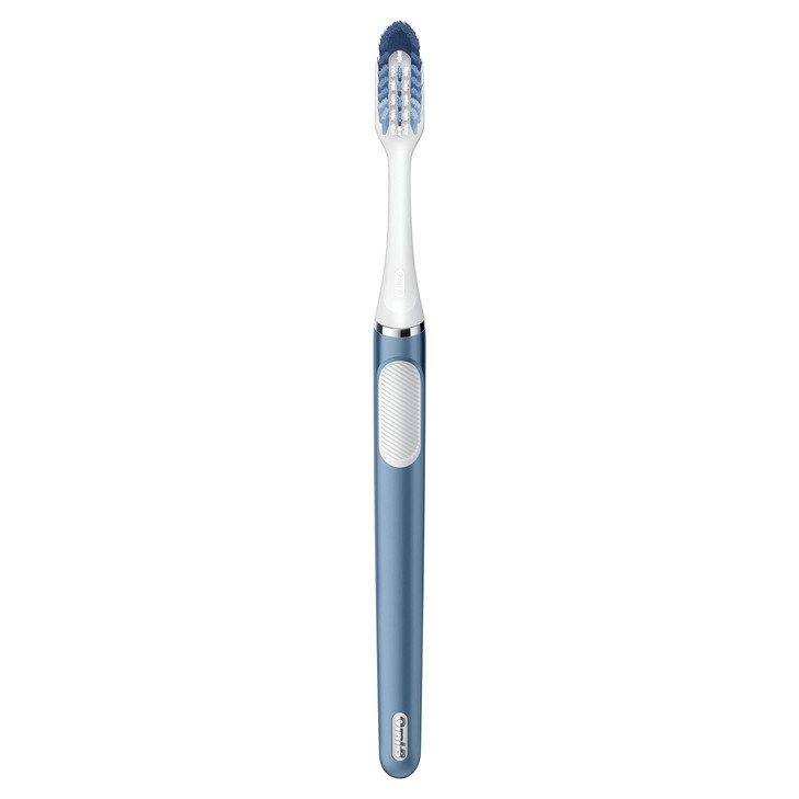 OralB Clic Toothbrush Alaska Blue with 1 Replaceable Brush Head and Magnetic Toothbrush Holder