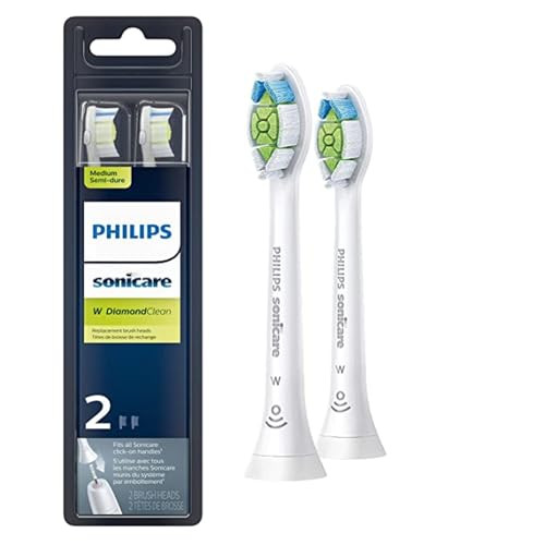 Philips Sonicare Genuine W DiamondClean Replacement Toothbrush Heads 2 Brush Heads White HX606265