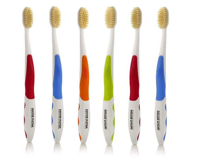 MOUTHWATCHERS Soft Flossing Toothbrushes for Adults Value 6 Pack Ultra Clean Manual Toothbrush Set for Sensitive Teeth G