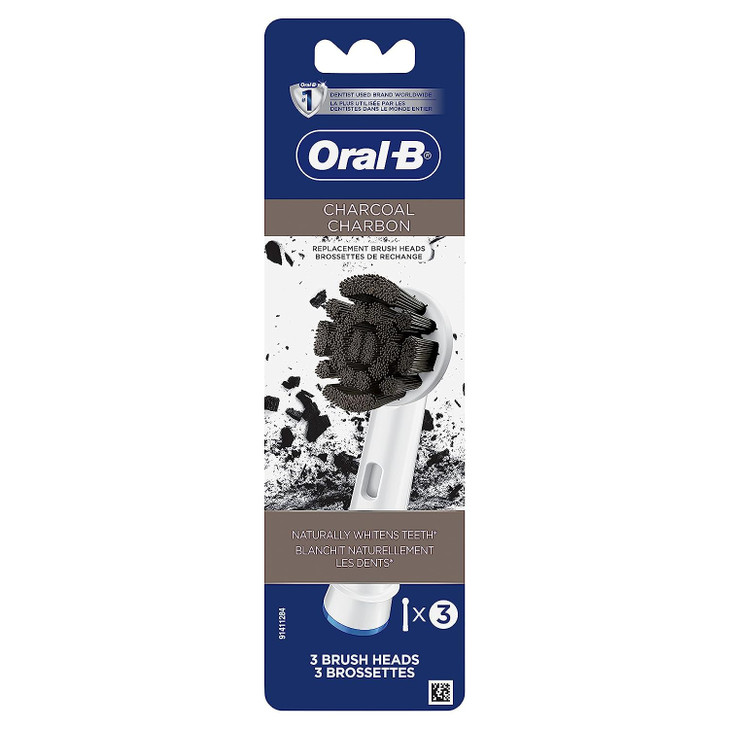 OralB Charcoal Electric Toothbrush Replacement Brush Heads Refill 3 Count