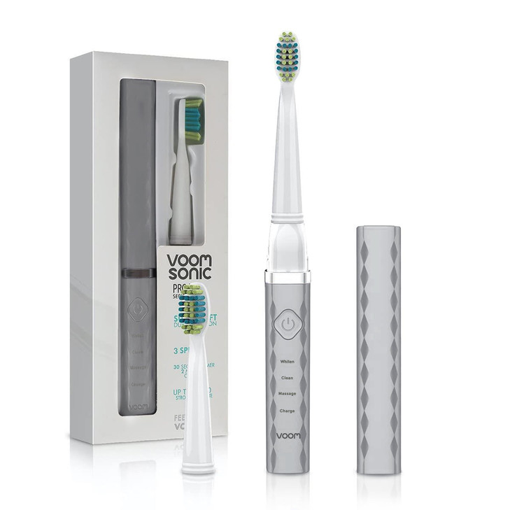 Voom Sonic Pro 3 Rechargeable Electric Toothbrush With Soft Dupont Nylon Bristles Dentist Recommended Portable Oral Care