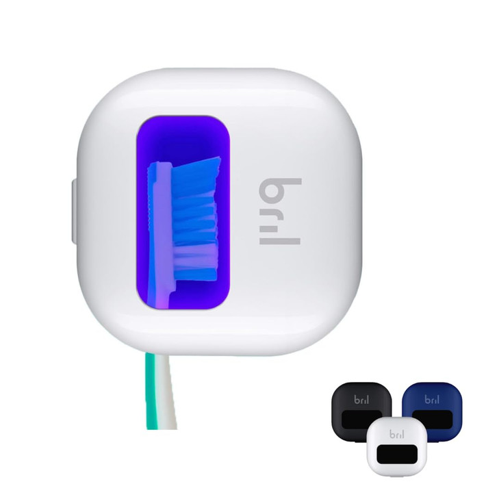 Bril UVC Toothbrush Sanitizer Portable Cleaner Travel Cover Magnetic Holder and Rechargeable Case for Any Size Toothbrus