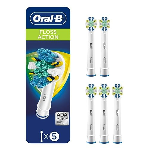 OralB FlossAction Electric Toothbrush Replacement Brush Heads Refills 5 Count
