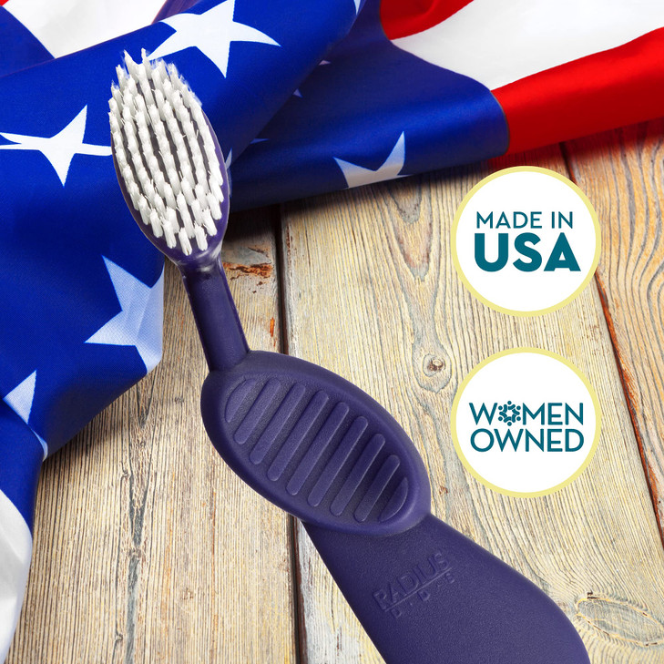 RADIUS Flex Brush with Soft Bristles Toothbrush BPA Free ADA Accepted Designed to Improve Gum Health Reduce Issues Left