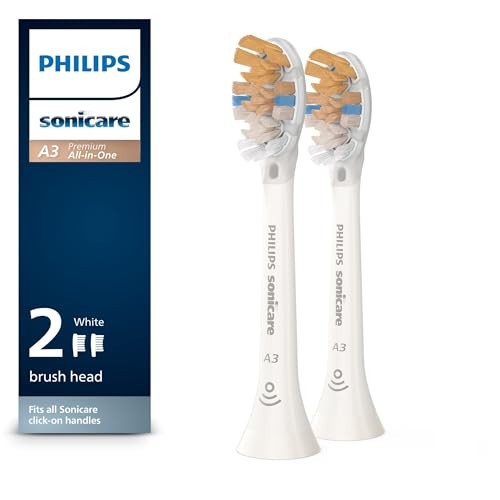 Philips Sonicare A3 Premium AllinOne Genuine Replacement Toothbrush Heads White 2 Pack HX909265