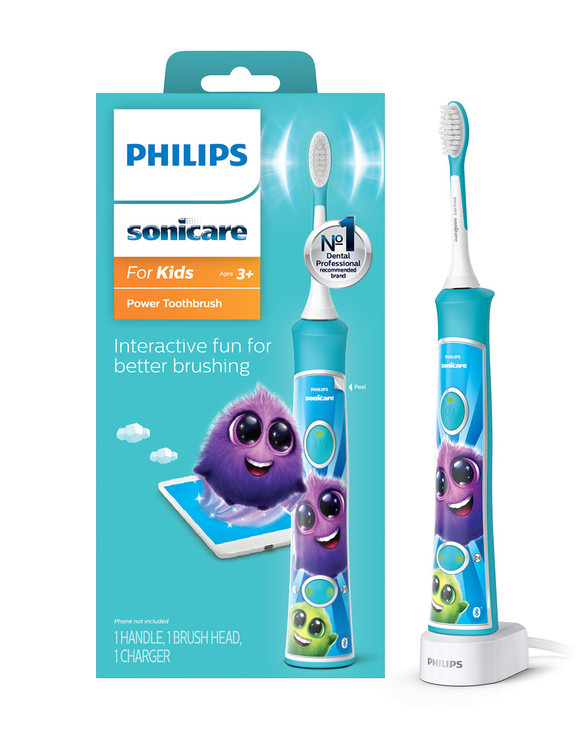 Philips Sonicare for Kids 3 Bluetooth Connected Rechargeable Electric Power Toothbrush Interactive for Better Brushing T