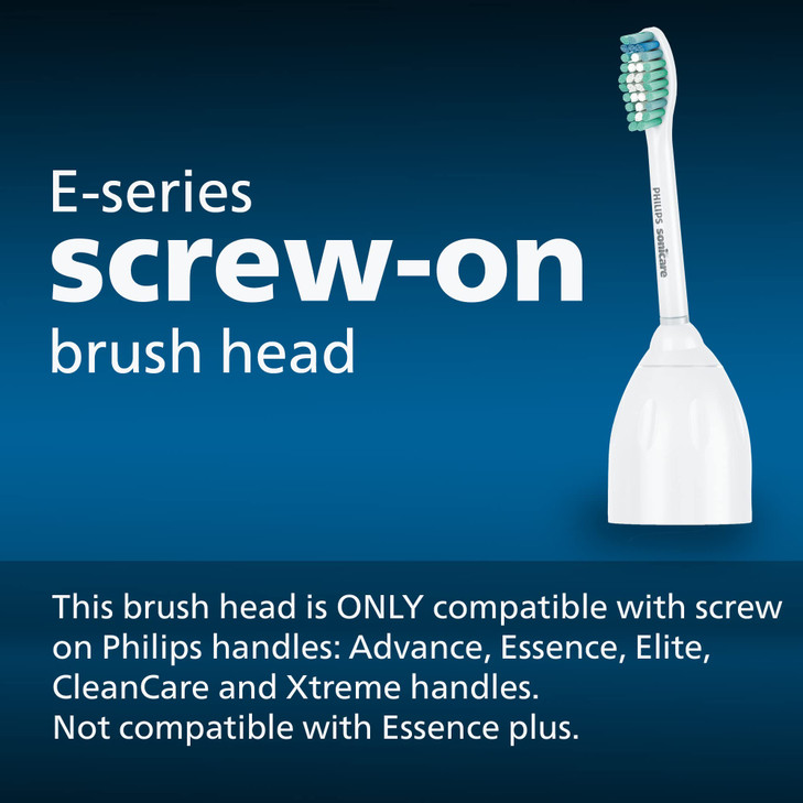 Philips Sonicare Genuine ESeries Replacement Toothbrush Heads 2 Brush Heads White HX702266