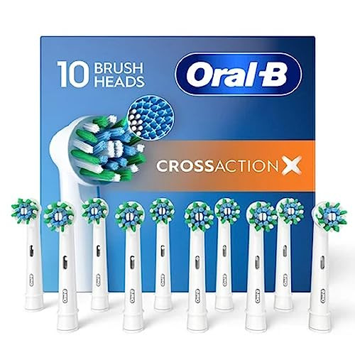 OralB Cross Action Electric Toothbrush Replacement Brush Heads 10 ct