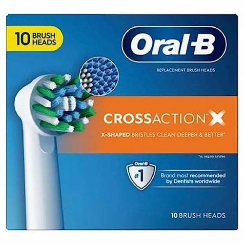 OralB Cross Action Electric Toothbrush Replacement Brush Heads 10 ct