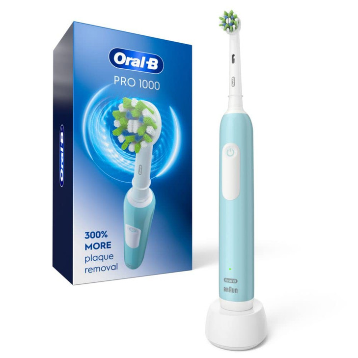 OralB Pro 1000 CrossAction Electric Toothbrush Green
