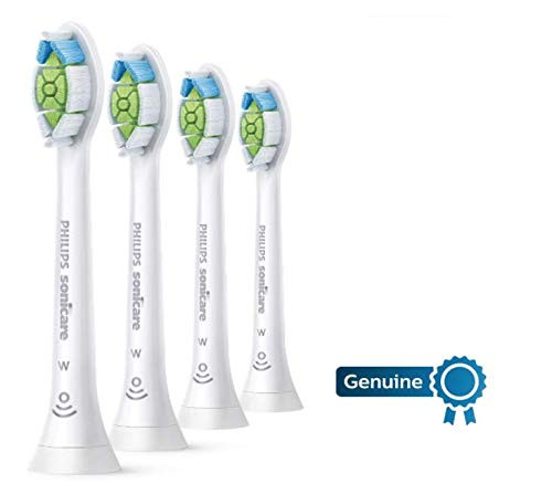 Philips Sonicare W DiamondClean Genuine Replacement Electric Toothbrush Heads Black 4 Pack One Year Supply HX606495