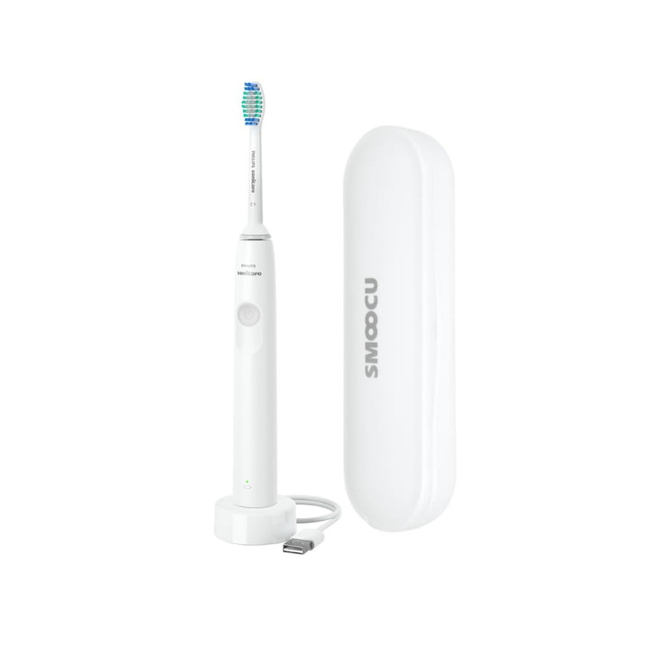 Philips Sonicare DailyClean Rechargeable Toothbrush with Smoocu Case SmarTimer and Quadpacer