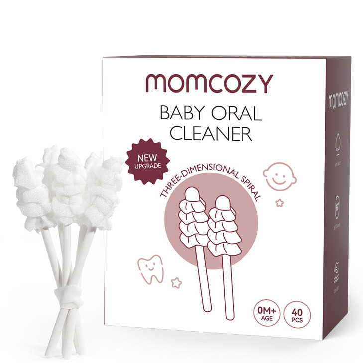 Momcozy Baby Tongue Cleaner Gauze Baby Toothbrush Disposable Oral Cleaner Toddler Tooth Brush for Tooth Mouth Gum Clean