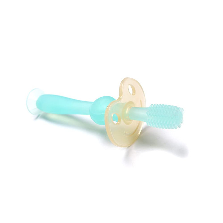 Haakaa 360 Silicone Baby Toothbrush 100 Soft Food Grade Silicone BPAFree Suction Base Safe for Babies 6 Months Gentle Gu