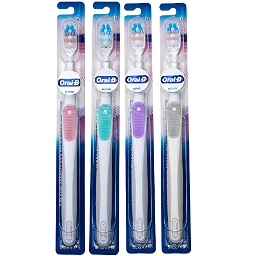 OralB Gum Care Extra Soft Toothbrush for Sensitive Teeth and Gums Compact Small Head Colors Vary Pack of 3
