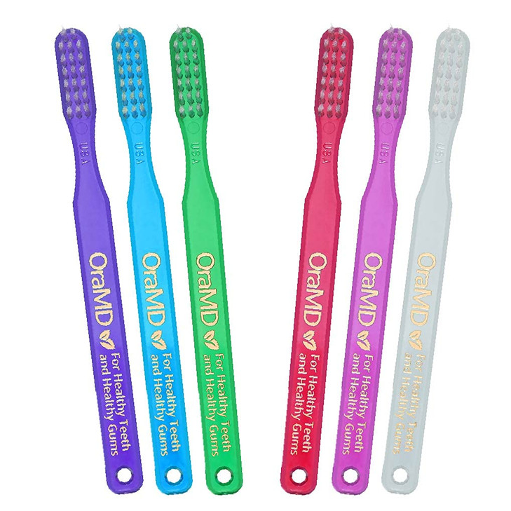 OraMD Soft Bristles Toothbrush Designed by Dr Charles C Bass for Sensitive Teeth and Gums Manual Toothbrushes with Soft