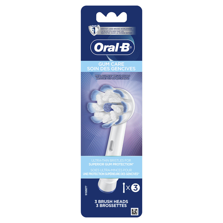 OralB Gum Care Replacement Brush Heads for an OralB Electric Toothbrush Pack of 3