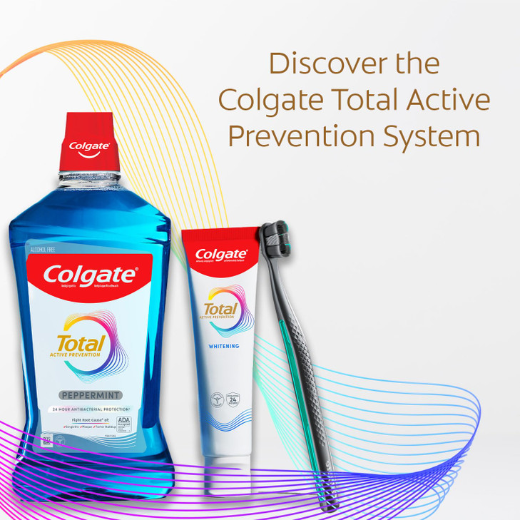 Colgate Total Active Prevention Soft Bristle Whitening Toothbrushes Soft Toothbrush with Charcoal Infused Bristles Helps
