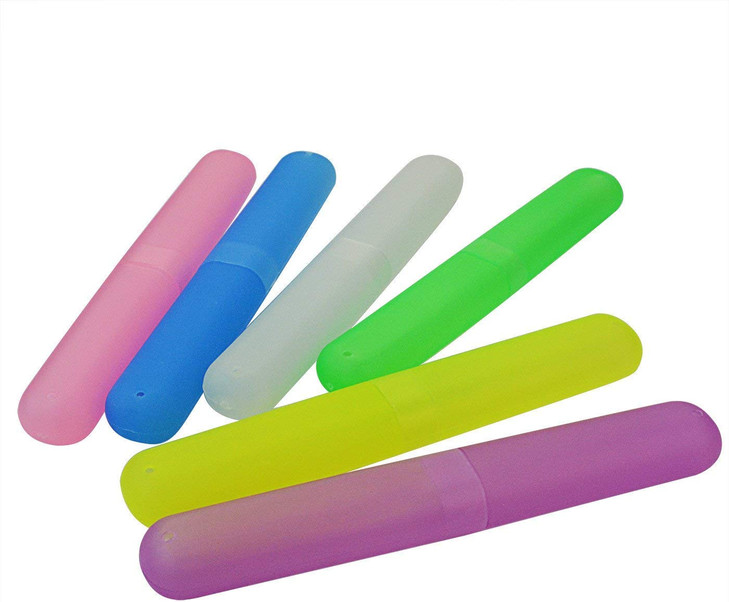 Bskifnn 24PCS Plastic Toothbrush Case Six Colors Portable Dustproof Toothbrush Cases Toothbrushes Holder for Daily and T