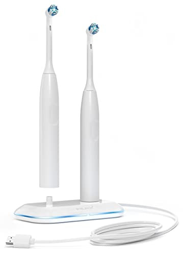 Galvanox 2in1 Dual Toothbrush Charger Compatible with Oral B Electric Toothbrushes Replacement for 3757 Works with Braun