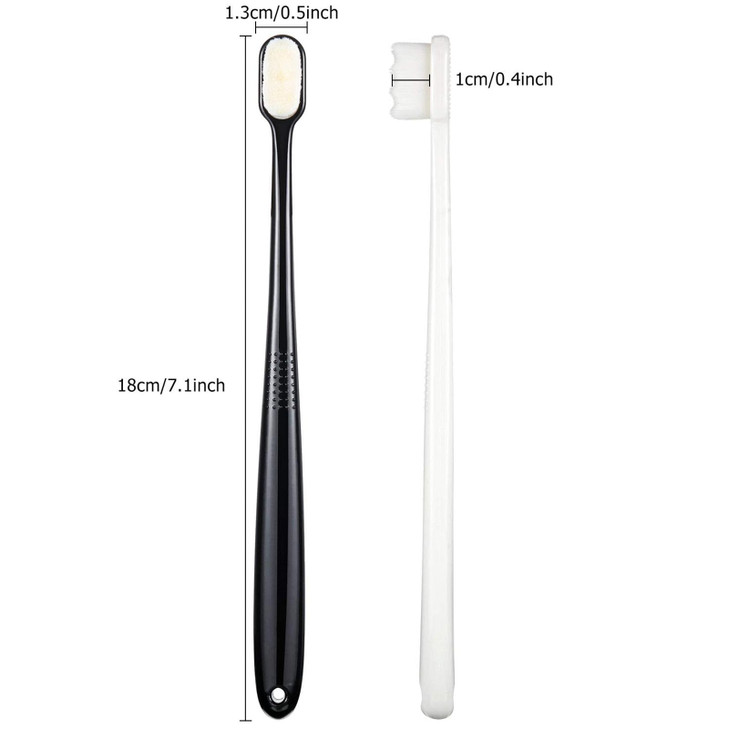 Boao 4 Pieces Extra Soft Toothbrushes for Sensitive with 20000 Micro Nano Bristle for Adult Pregnant Recession Elderly B