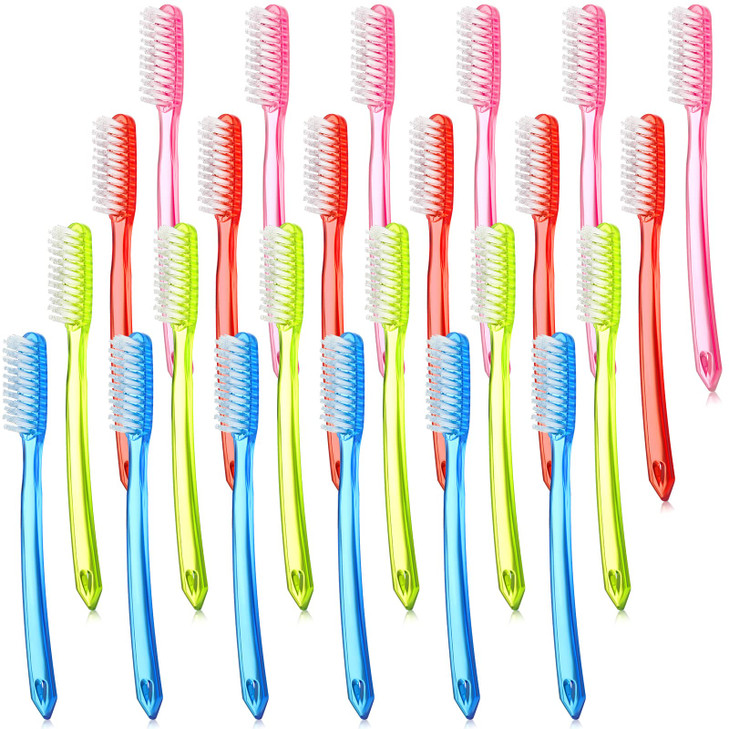 Zopeal Extra Hard and Firm Toothbrush for Adults Bulk Huge Large Long Head Bristle Full Head Manual Toothbrush for White