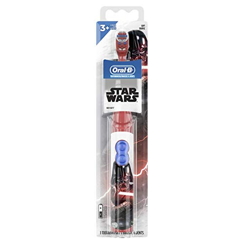 OralB Kids Battery Power Electric Toothbrush Featuring Disneys Star Wars for Children and Toddlers age 3 Soft Characters