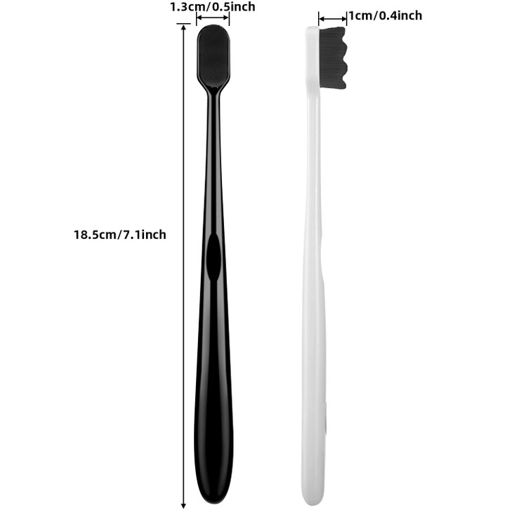 Patelai 8 Pcs Extra Soft Toothbrush Micro Nano with 20 000 Ultra Soft Bamboo Charcoal Bristles for Adult Sensitive Brace