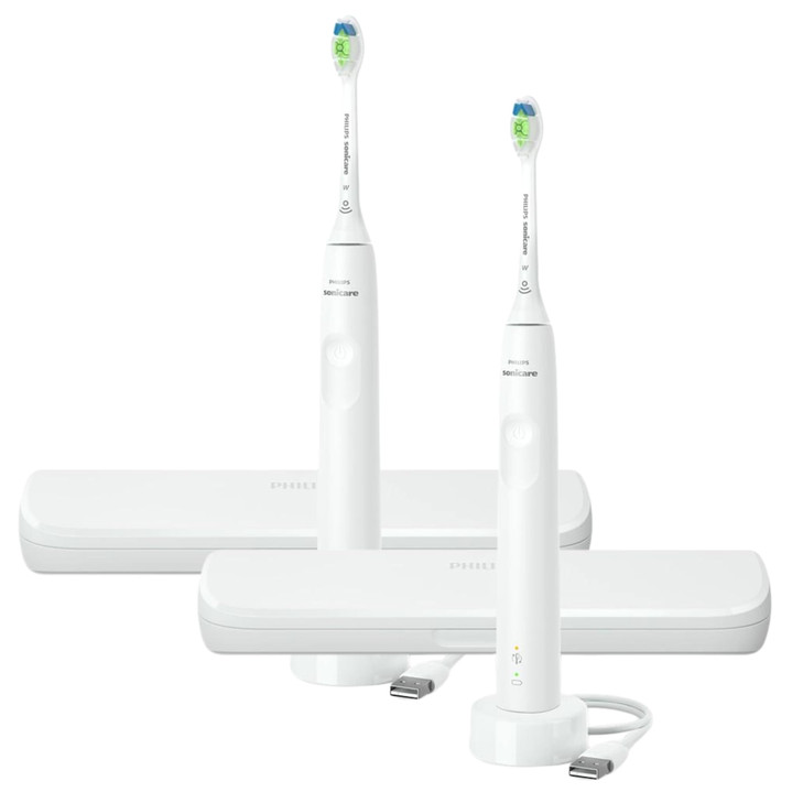 Philips Sonicare Electric Toothbrush with DiamondClean Brush Head 2Pack Bundle Rechargeable Electric Tooth Brush with Pr