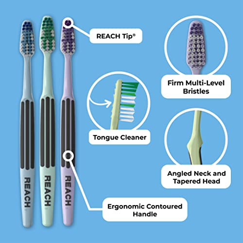 Reach Advanced Design Toothbrush Firm Bristles 7 Count Value Pack