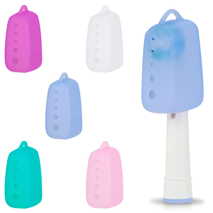 Lapfoon 5 Packs Toothbrush Covers Silicone Toothbrush Covers Caps for for Electric Toothbrush Replacement Head Manual To