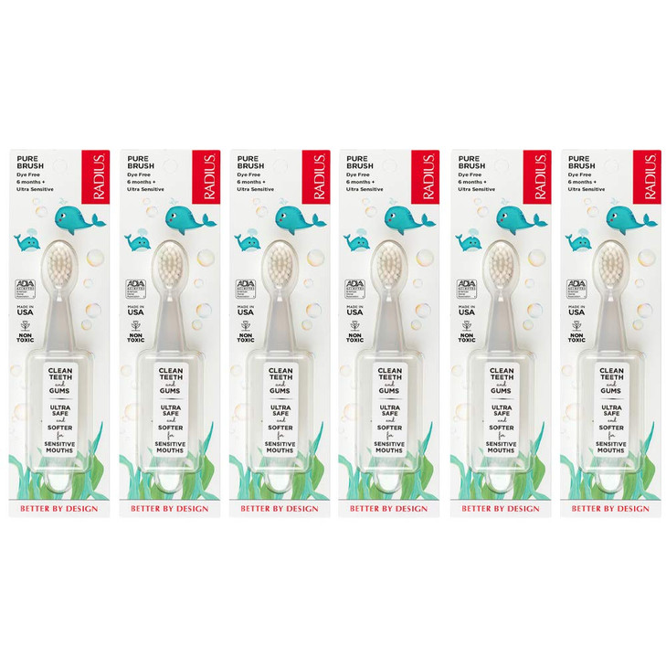 RADIUS Childrens Toothbrush Pure Brush Ultra Soft BPA Free and ADA Accepted Designed for Delicate Teeth and Gums for Kid