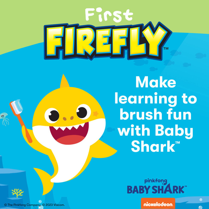 FIREFLY First Firefly Training Light Up Toothbrush Baby Shark Yellow