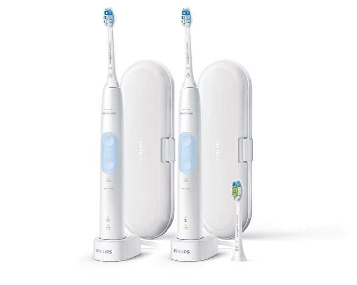 Sonicare Protective Clean Rechargeable Toothbrushes 2 Handless 3 Brush Heads 2 Travel Case 2 Chargers