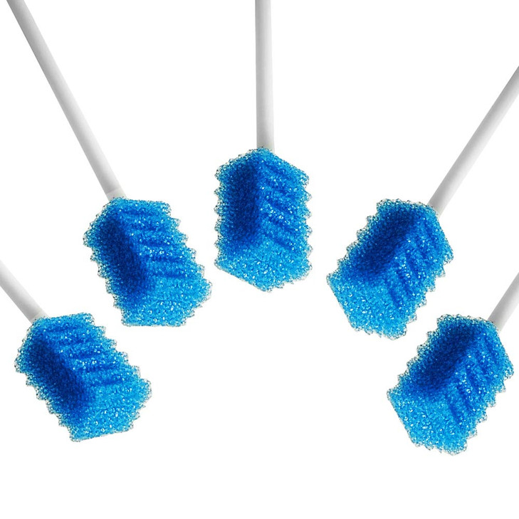 MUNKCARE Oral Care Swabs Disposable Blue 100 Counts