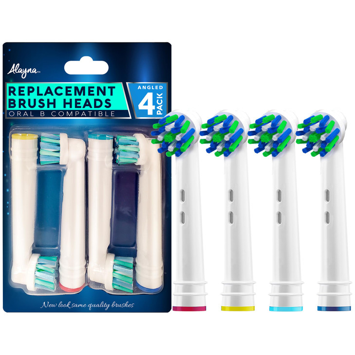 Replacement Brush Heads for Oral B Pack of 4 Cross Generic Electric Toothbrush Heads for Oralb Braun Crossact Toothbrush