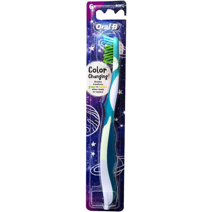 OralB ProHealth Junior CrossAction Galaxy Toothbrush Ages 6 Soft Pack of 3