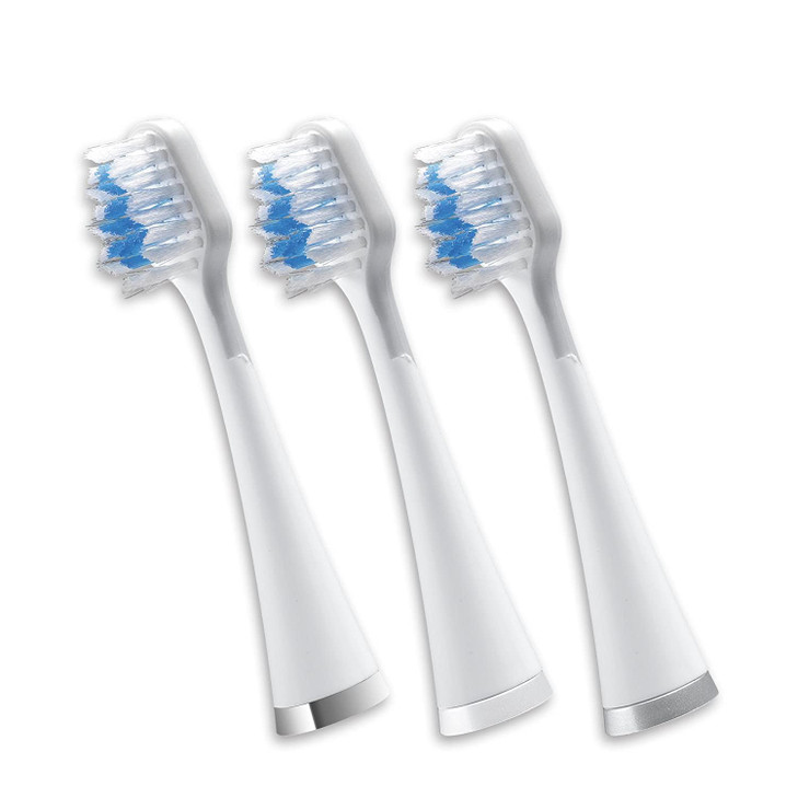 Waterpik Triple Sonic Tooth Brush Heads Replacement Complete Care STRB3WW 3 Count Pack of 1 White